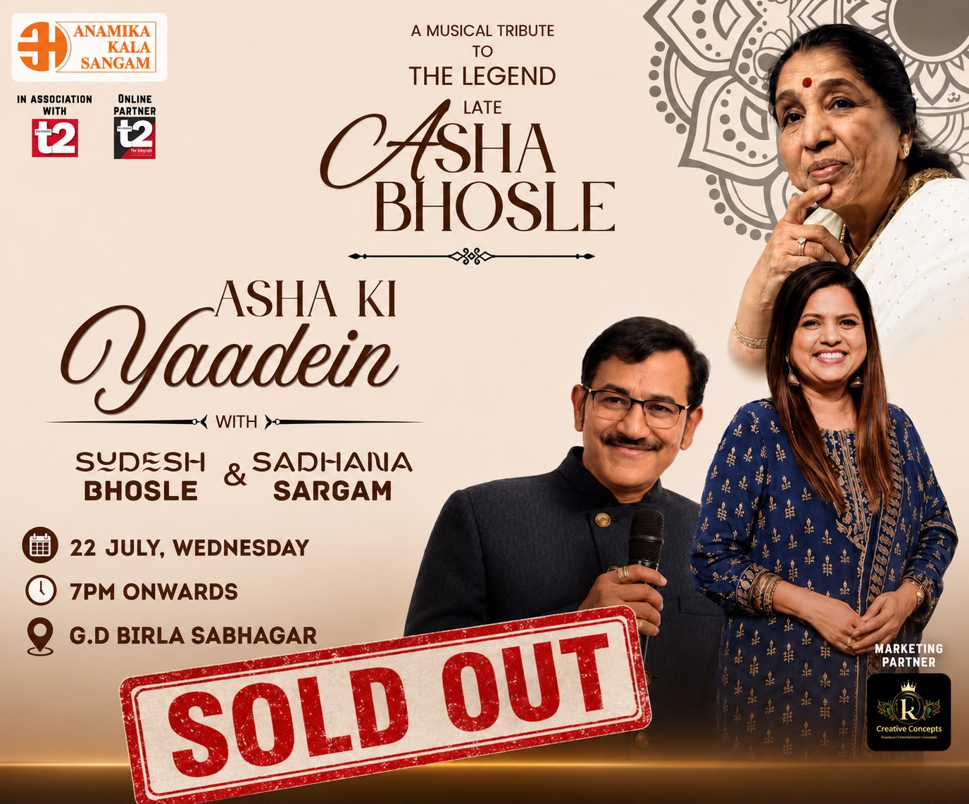 🎶 Asha Ki Yaadein – Tribute to Asha Bhosle (SOLD OUT)